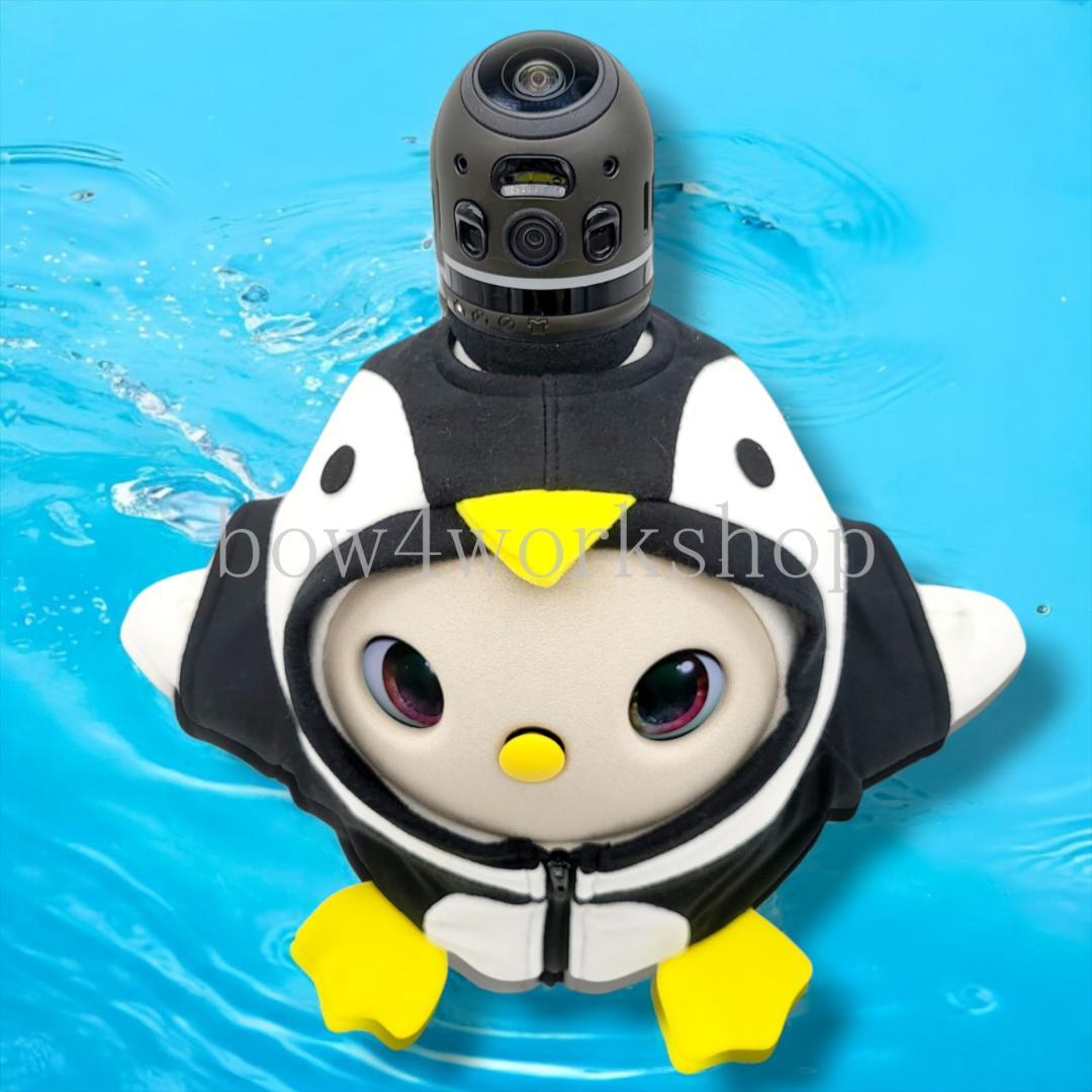 ラボット LOVOT ラボットの服ハンドメイド ペンギンちゃんパーカーブラック