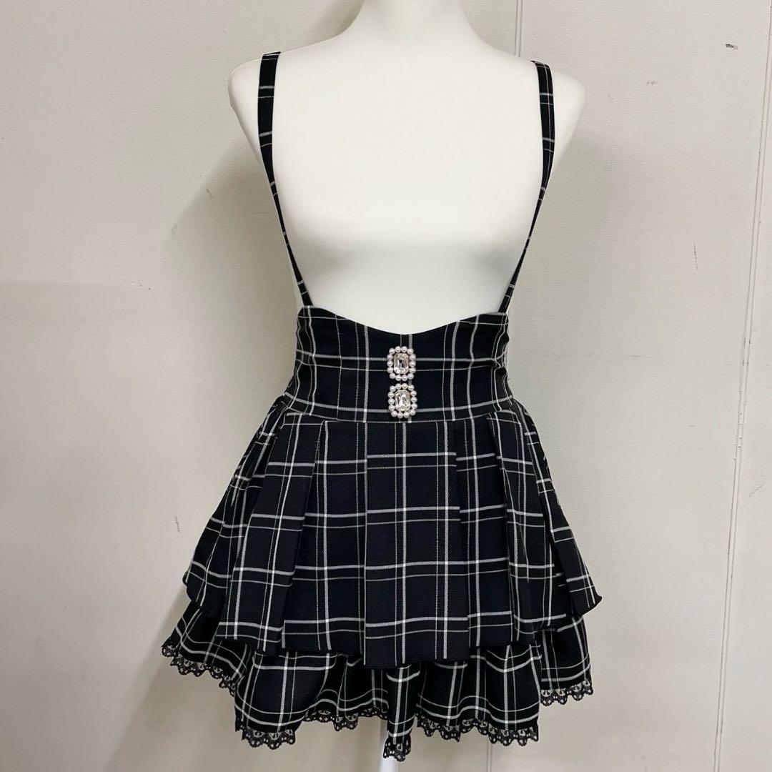 地雷 マーズ mars リボン ブラウス チェックスカパン セットアップ 十字架