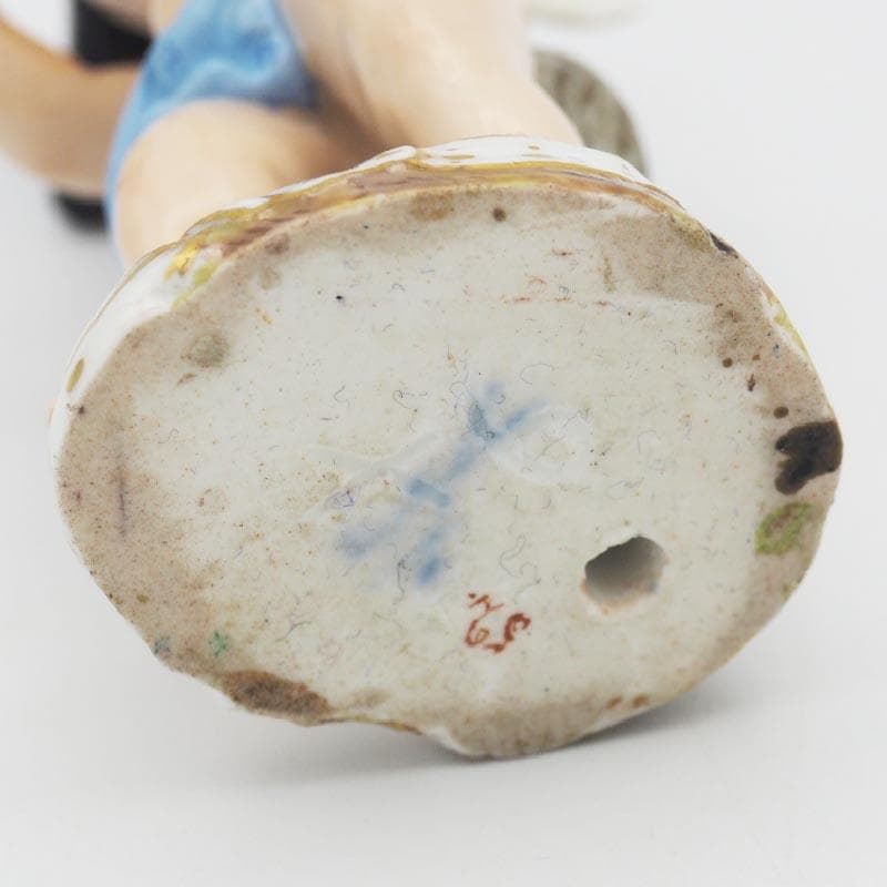 オールド マイセン バグパイプを演奏する天使 バグパイプ 天使 1級品