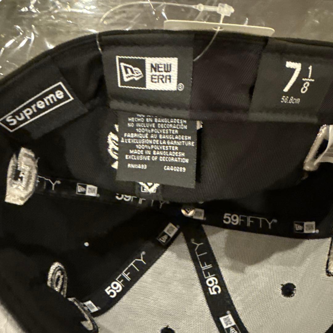 Supreme 59FIFTY ブラック キャップ 7 1/8