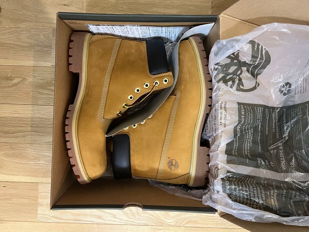 Timberland ベージュ ハイカットブーツ 箱付き