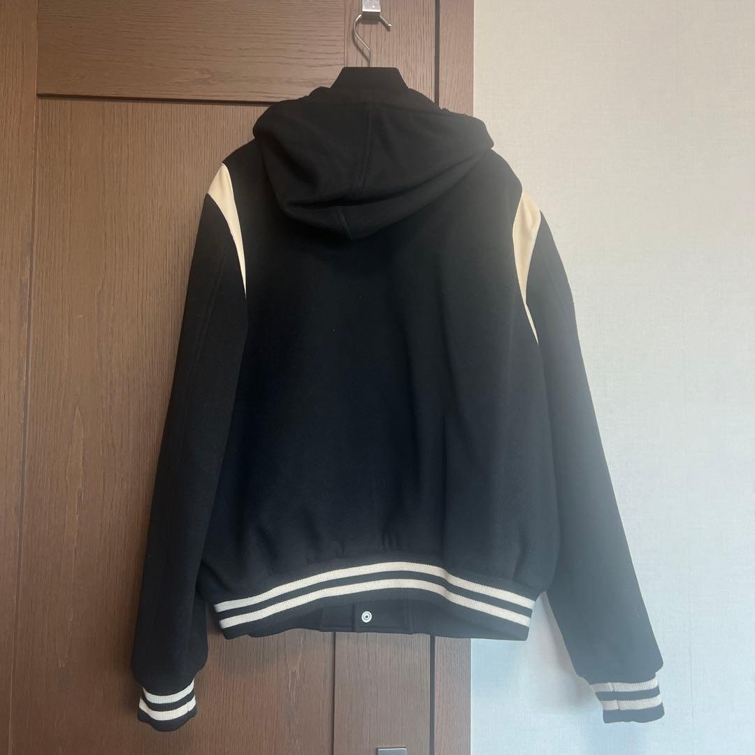 CELINE フード付きスタジャン ブラック/ベージュ美品