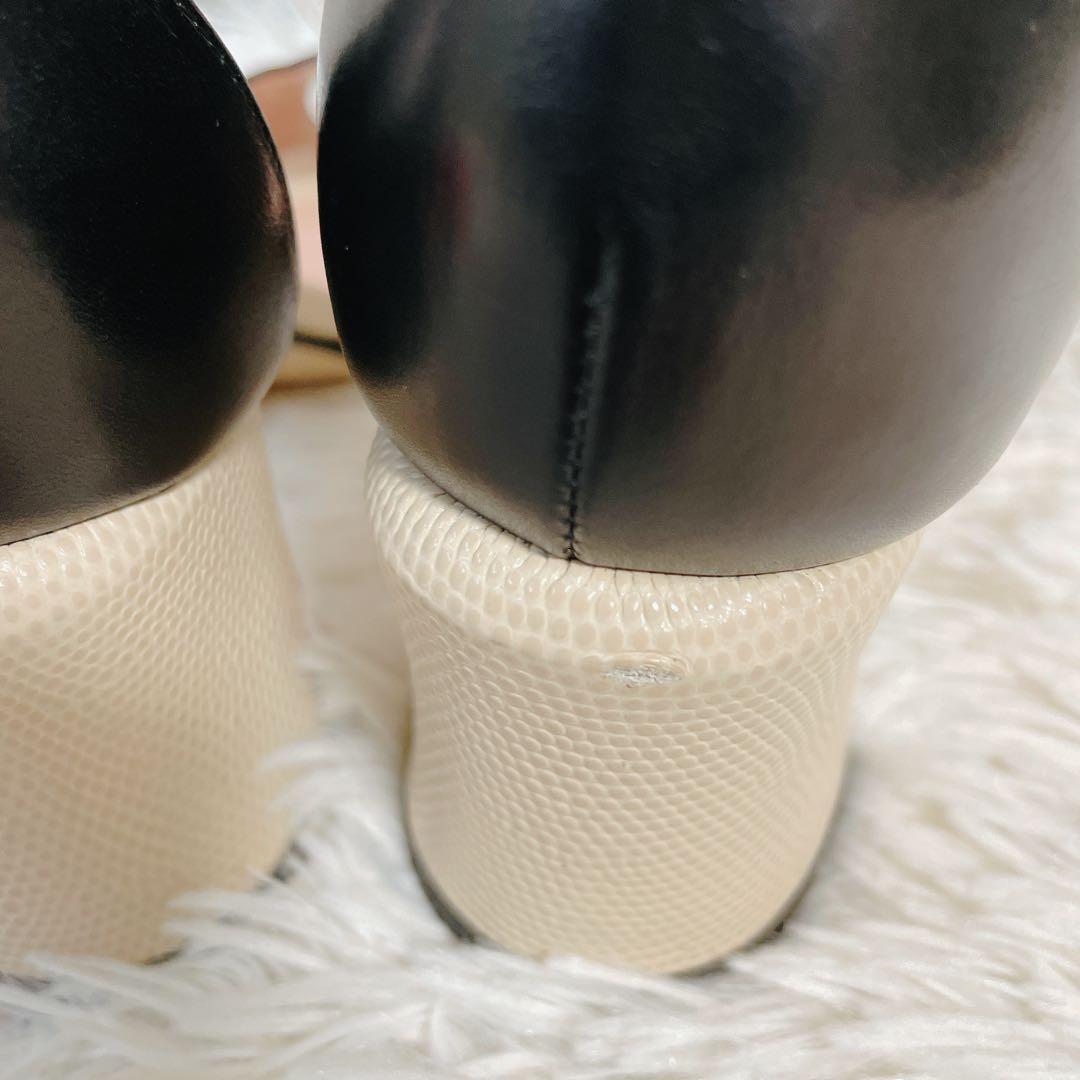 【極美品】FENDIフェンディ　アンクルストラップ　チャンキーヒール　ミュール