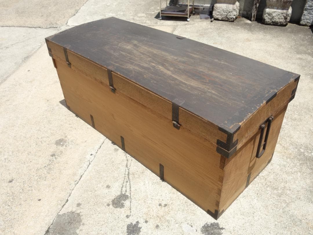 【中古】K▼長持 ながもち 古民具 箪笥 木箱 収納箱 (38642)