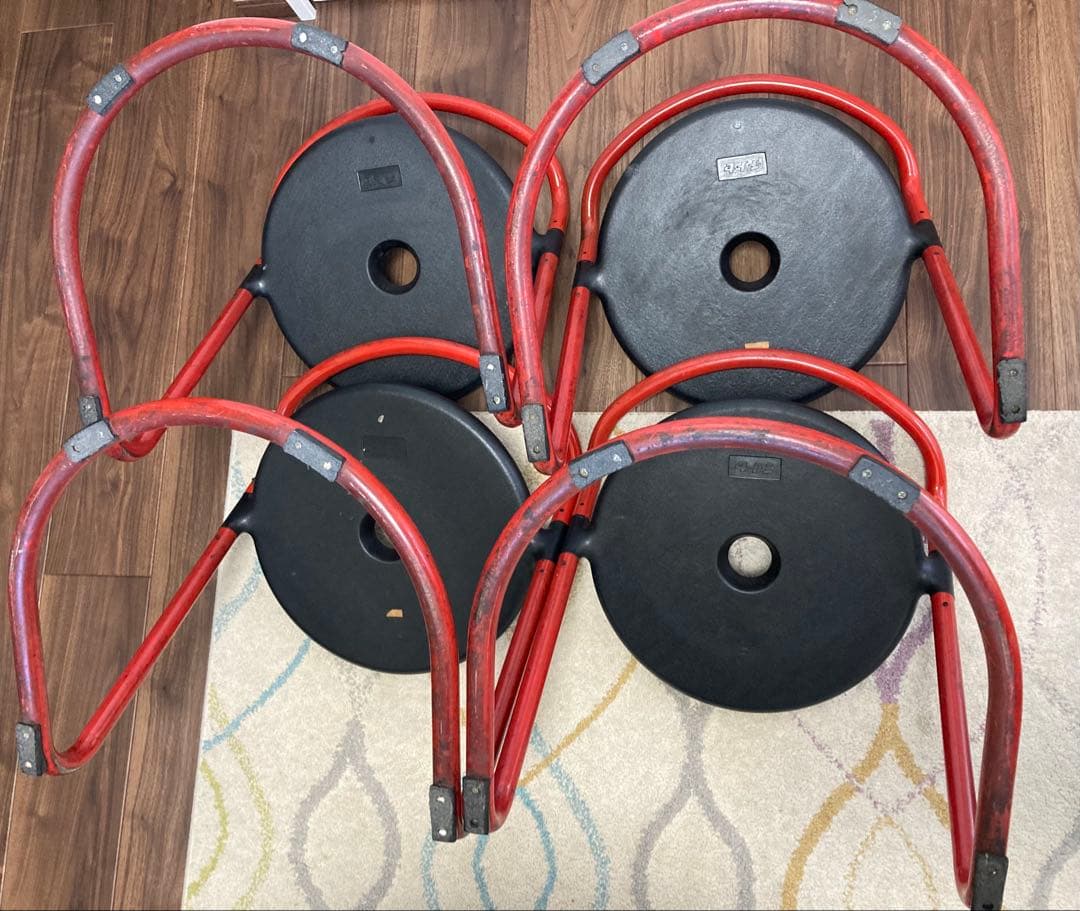 【直接取引限定】チトセ　カンティレバー スツール チェア 4脚　昭和レトロ