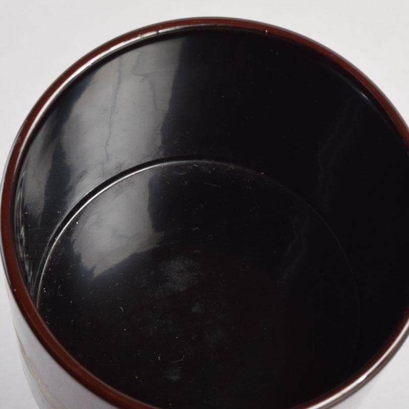 茶道具　吉田利昭（宗利）作　鉄線蒔絵　寸切茶器　棗　共布共箱　V　8842