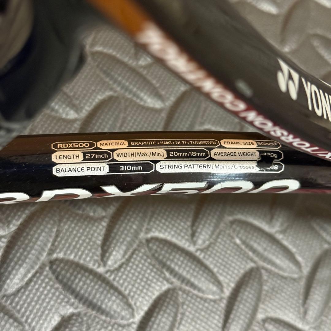 YONEX RDX500 90 硬式 ラケット レイトン ヒューイット モデル