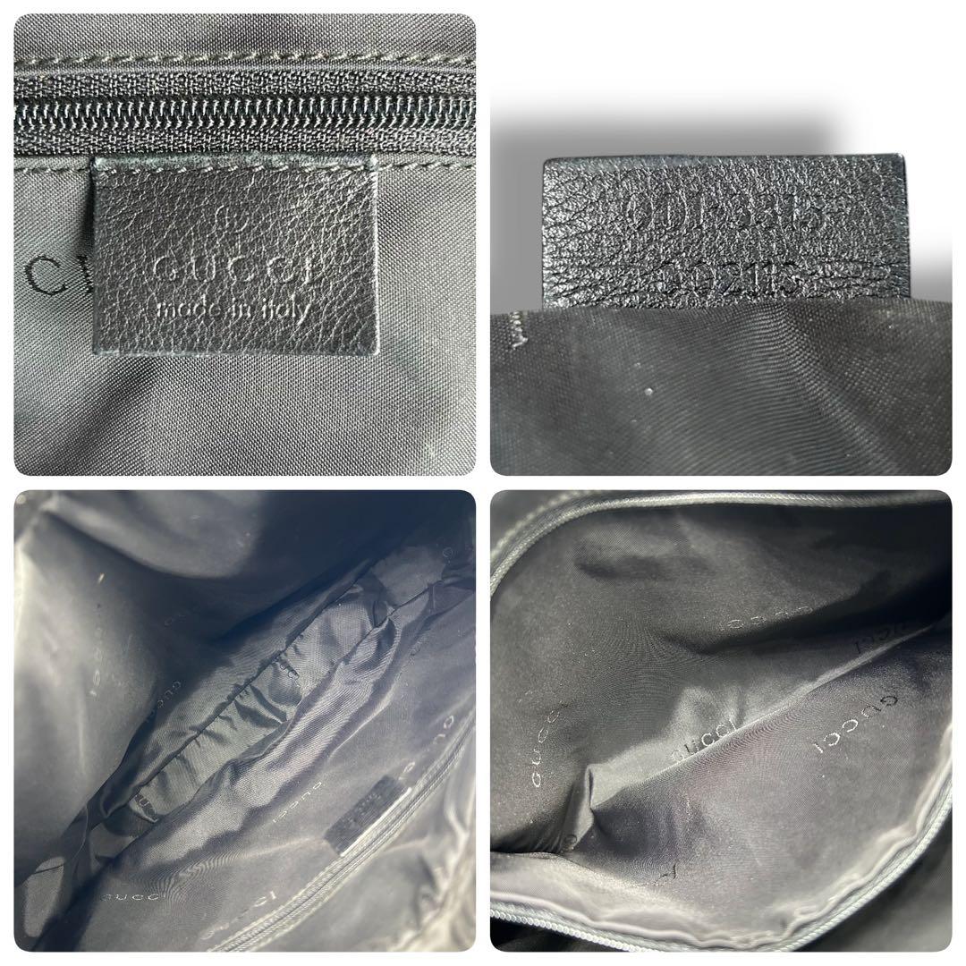 美品 GUCCI グッチ GG レザー バッグ ショルダー Vintage ロゴ