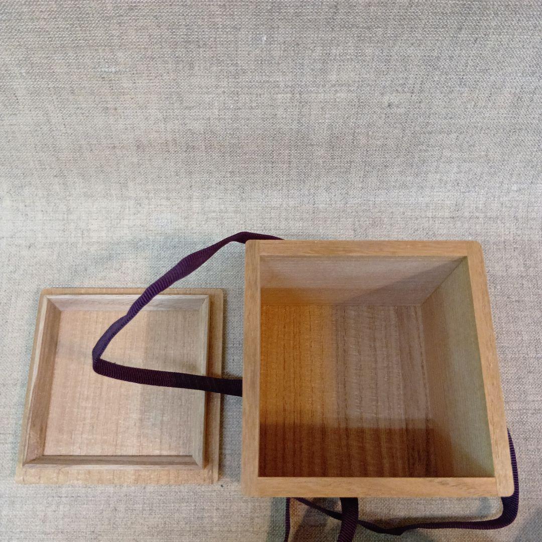 赤い茶道具 棗 金色の鶴と紅葉　未使用長期保管品　若松二鶴