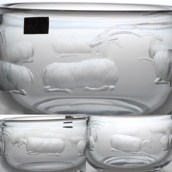 Erik Hoglund エリックホグラン クリスタルガラス ボウル ヤギ