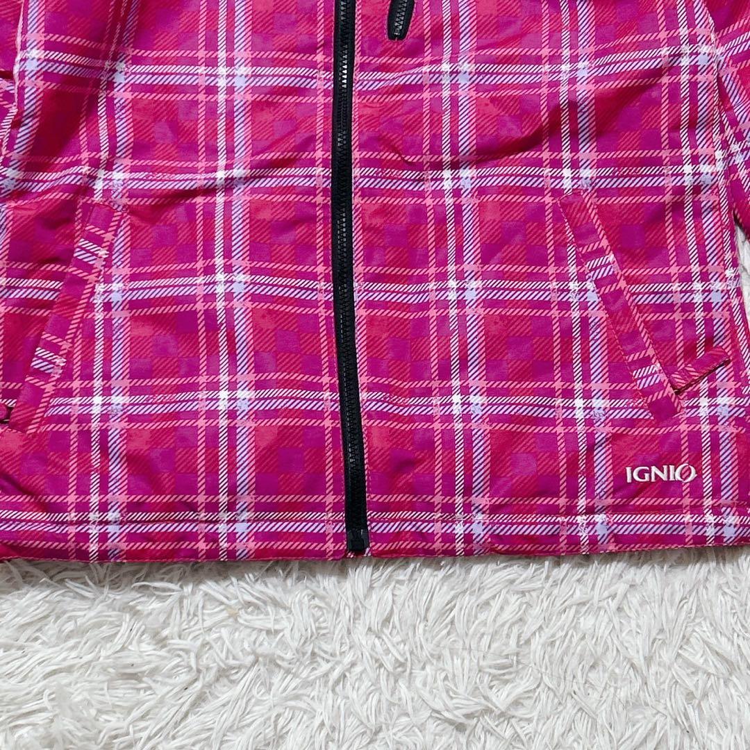 【2467】✨極美品✨IGNIO スキーウェア　セットアップ　ピンク　チェック