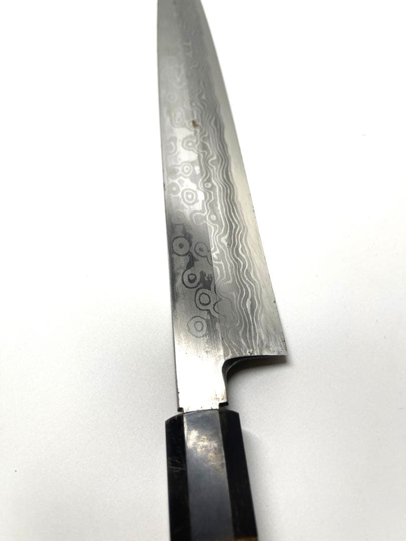 カリメロ　柳刃包丁　墨流し　青鋼　別誂