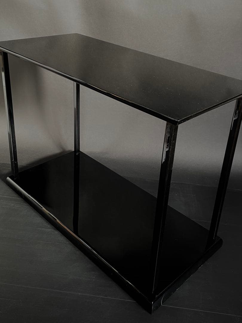 【美品】「母」輪島塗 真台子 塗師 吉端 峰彩 共箱 栞 茶道具 （Fい）