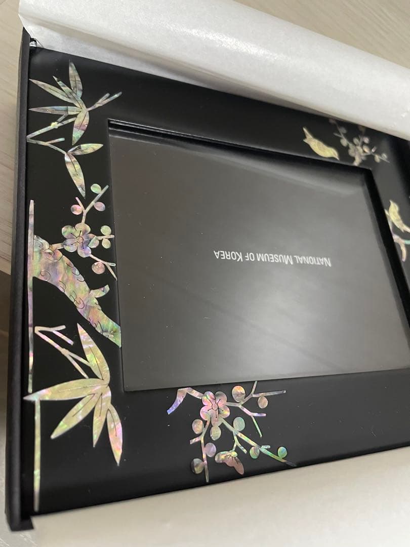 韓国　螺鈿　フォトフレーム　花鳥national museum of korea