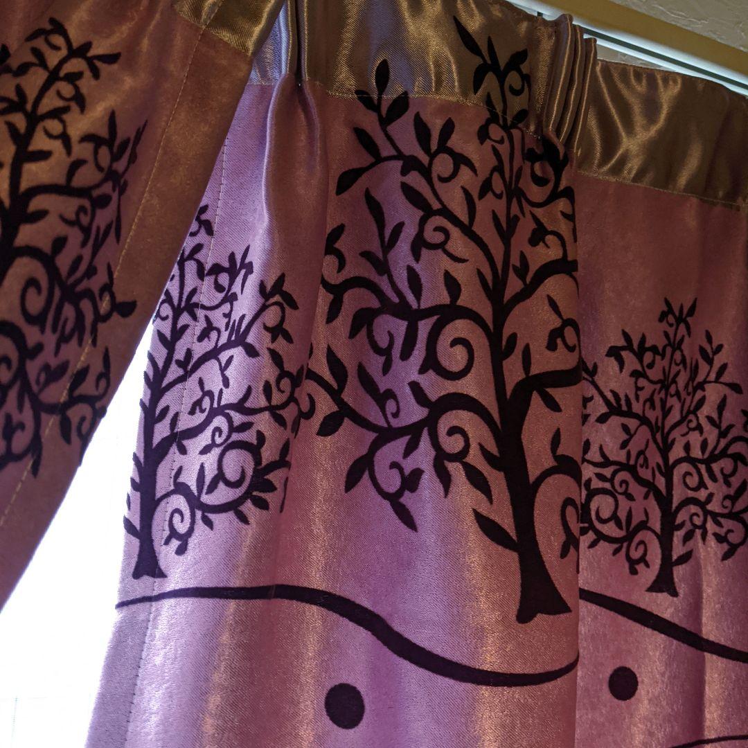 紫のカーテン　セット