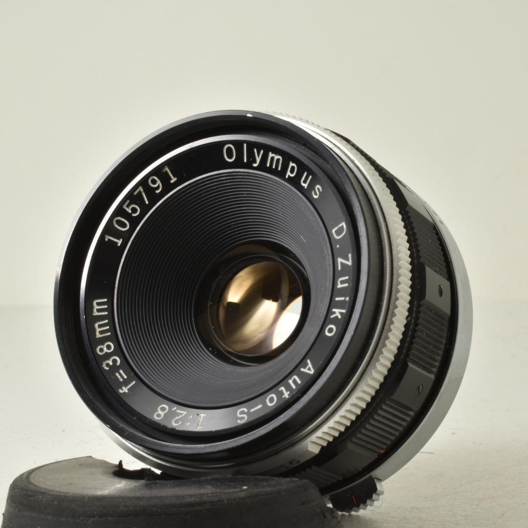整備済 完動 OLYMPUS PEN F 38mm F2.8 花文字CAP付