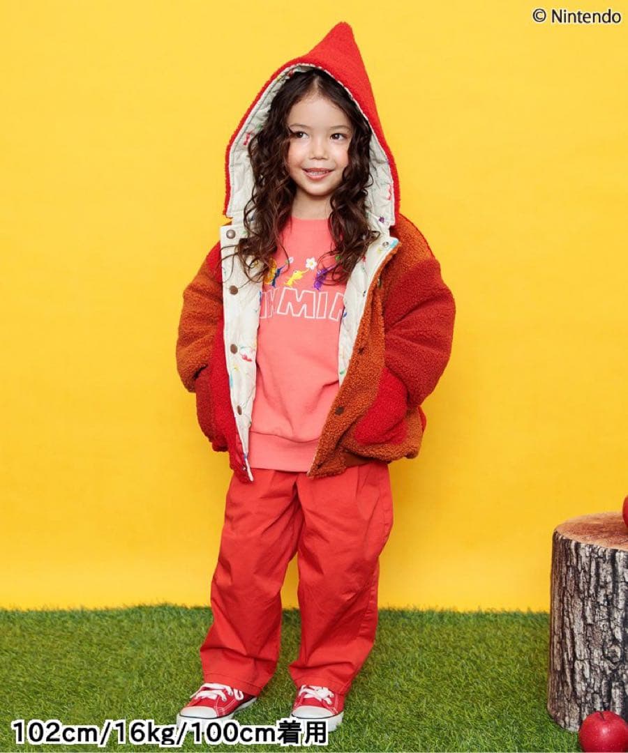 『aya』BREEZE ピクミンコラボ リバーシブルボアブルゾン