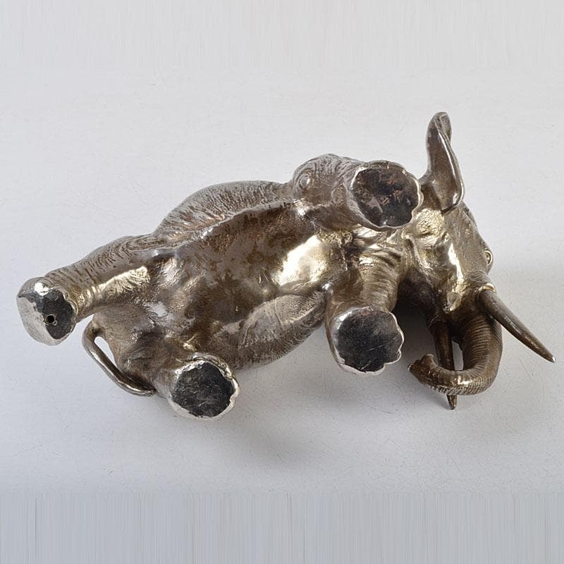 金属工芸　象　置物　重さ約1713g　V　9092