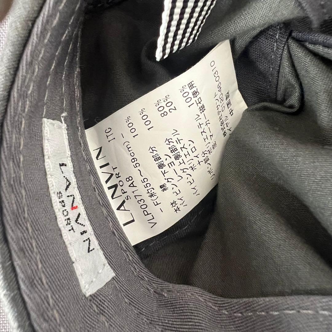 LANVIN SPORT ランバンスポール　キャップ　グレー　ゴルフ　帽子　ロゴ