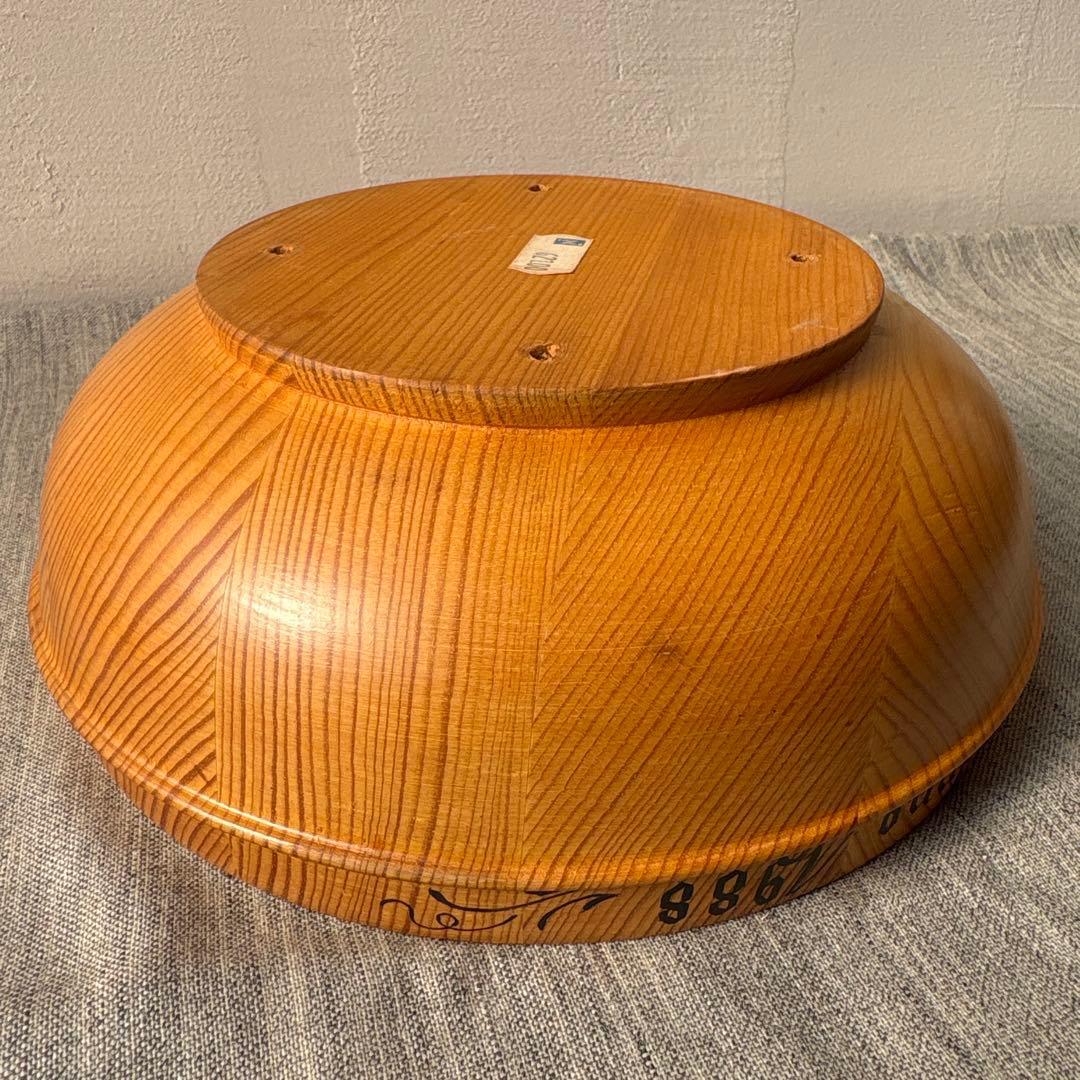 ノルウェー 木製 手描き ボウル ローズマリング 北欧ヴィンテージ