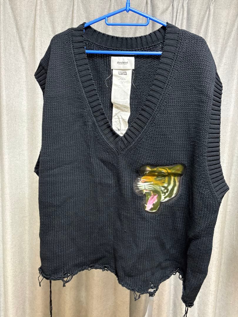 doublet 3Dパッチ ニットベスト