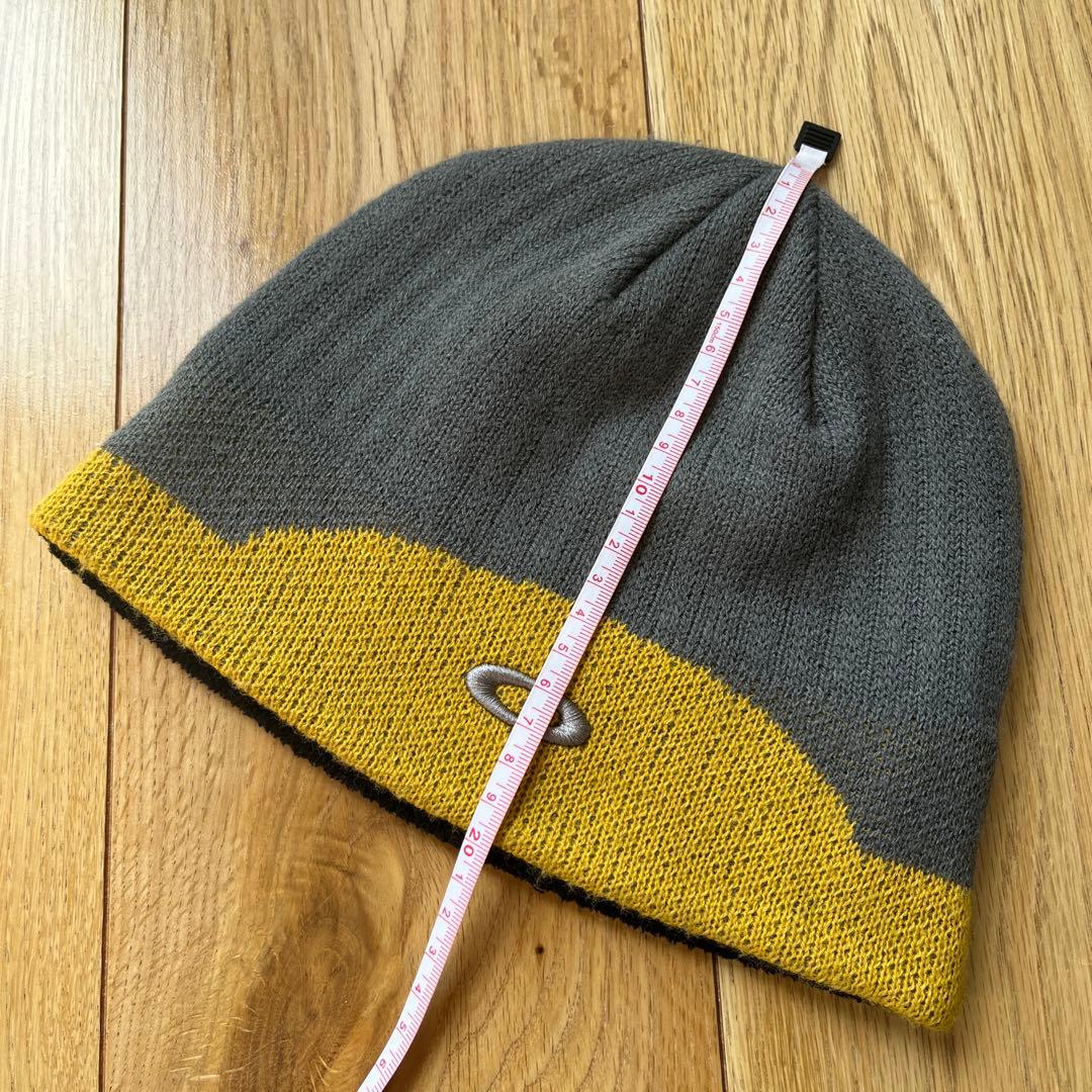 90s　オールド　オークリー　赤タグ　ニット帽　グレー　帽子　ビーニー　テック