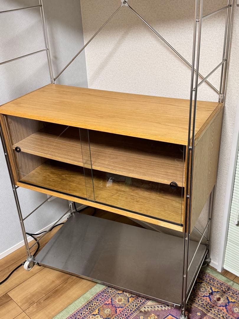 無印良品 ステンレスユニット オーク材棚　カップボードセット