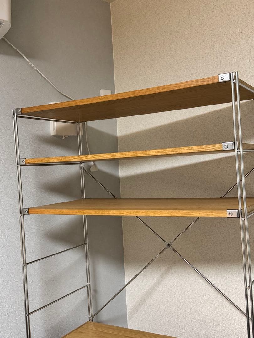 無印良品 ステンレスユニット オーク材棚　カップボードセット