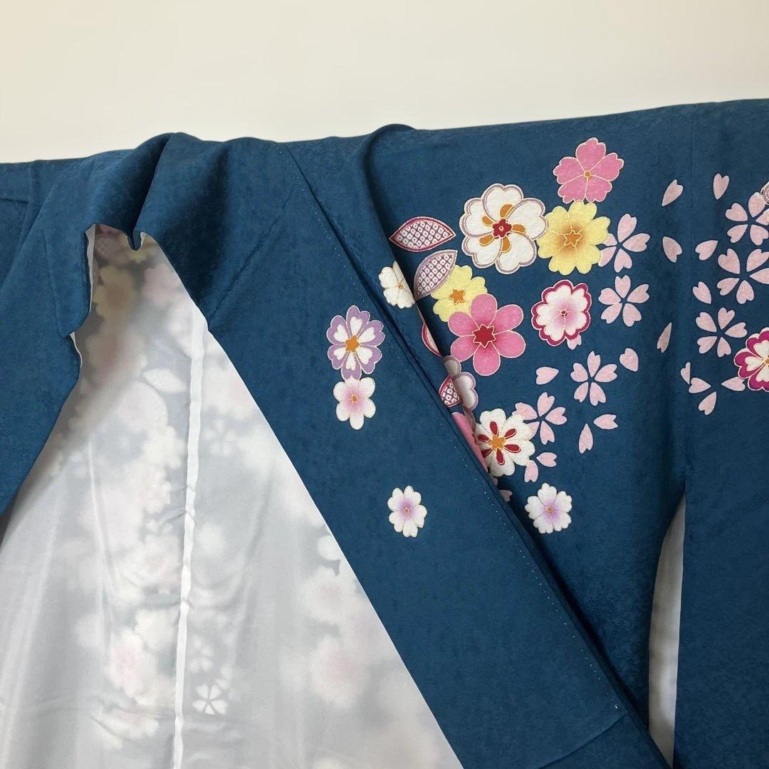 しおり　　桜の花模様振袖６点セット 金駒刺繍 トールサイズ ガード加工