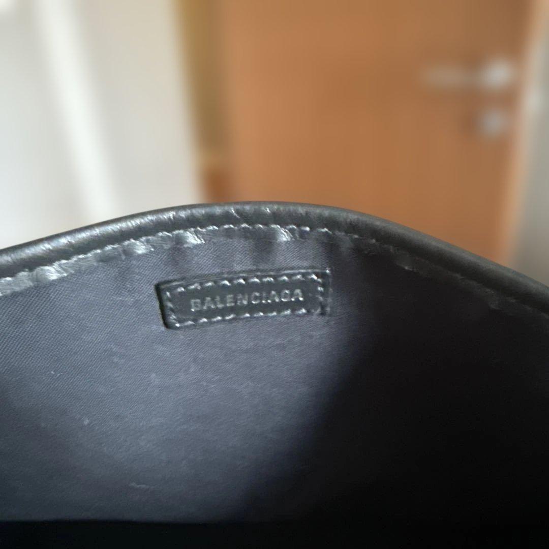 BALENCIAGA バレンシアガ ロゴ総柄 ミニトートバッグ ブラック