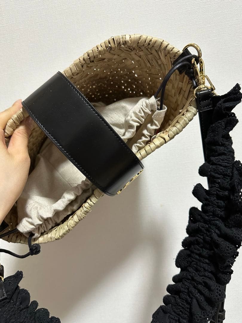 コットンショルダーブレードバッグBLK スナイデル