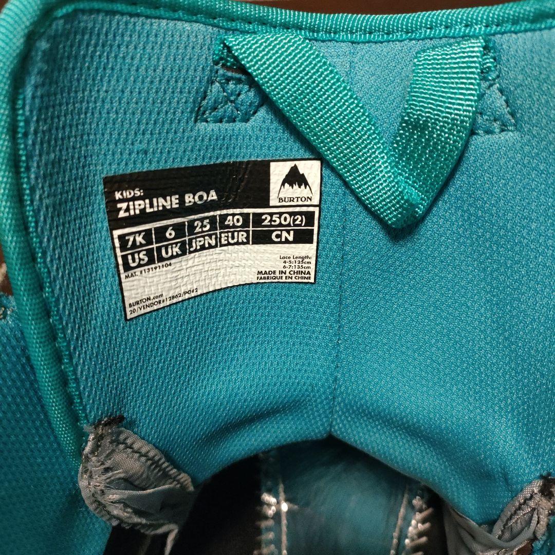 BURTON ZIPLINE 25cm 子ども用スノーボードブーツ