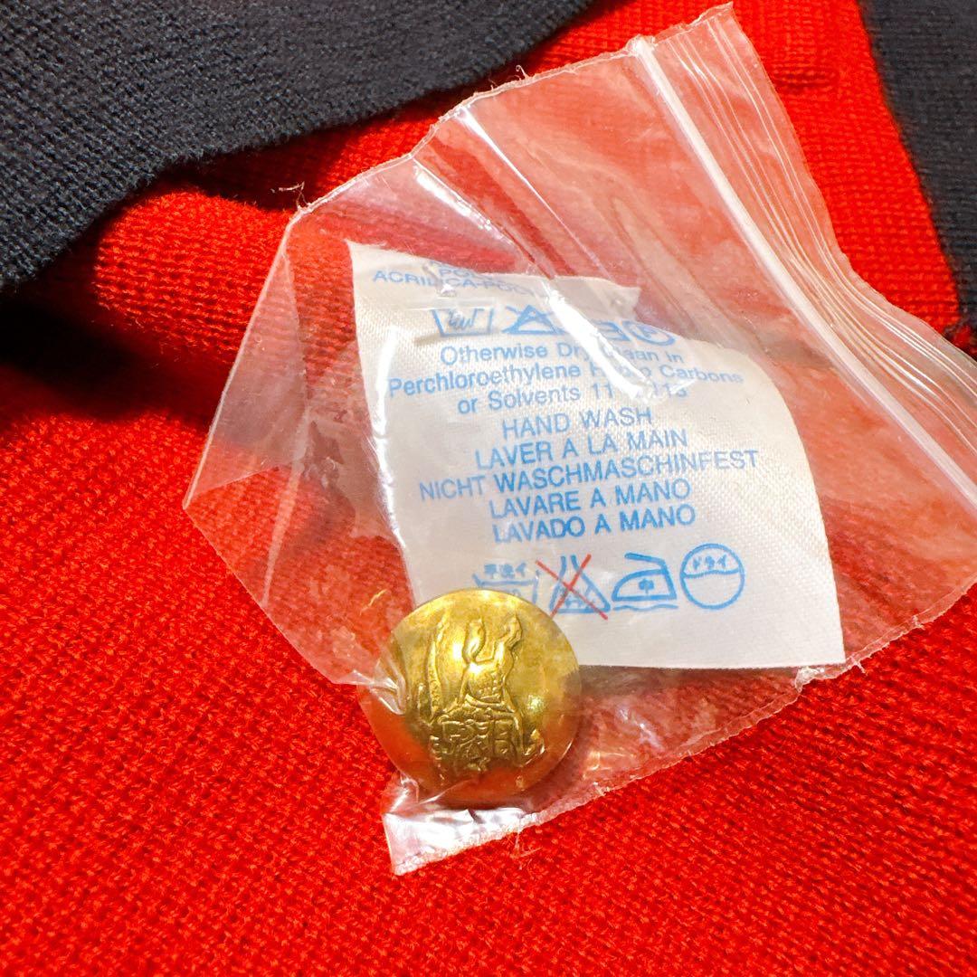 Burberrys旧タグカーディガン 赤 金ボタン ホースマーク ８０年代