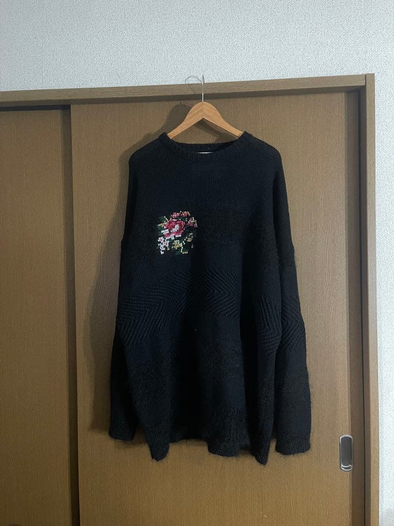 DAIRIKU 21AW Flower Knit 花柄刺繍モヘアニット