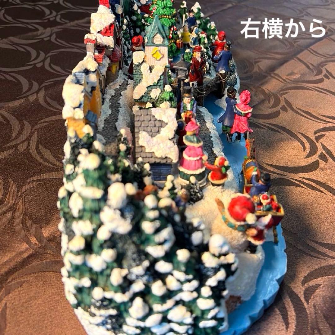 ークリスマスビレッジー 【極美品】 48cm特大輸入オブジェ オルゴール♪