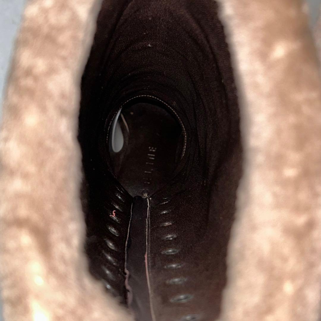 美品 CELINE スエード レザー ファー ロングブーツ 2way 36.5