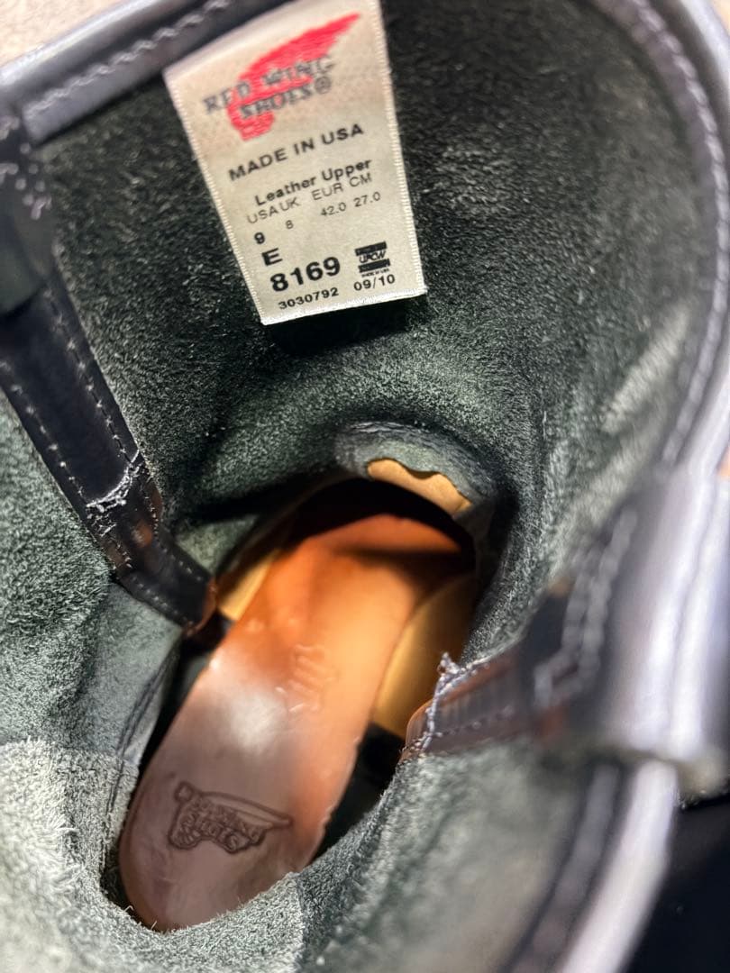 RED WING 8169 ペコスブーツ 黒 9E (27cm) レッドウィング