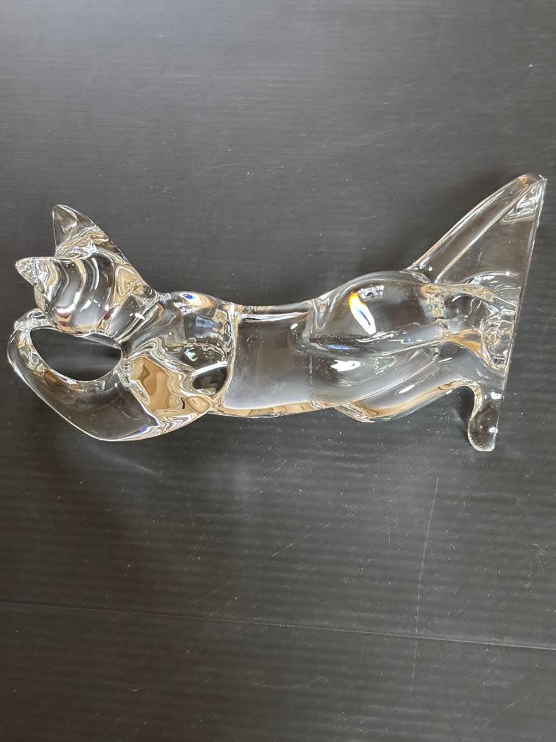 希少❣️色々なポーズが楽しめるバカラ アクロバット キャット クリスタル 美品