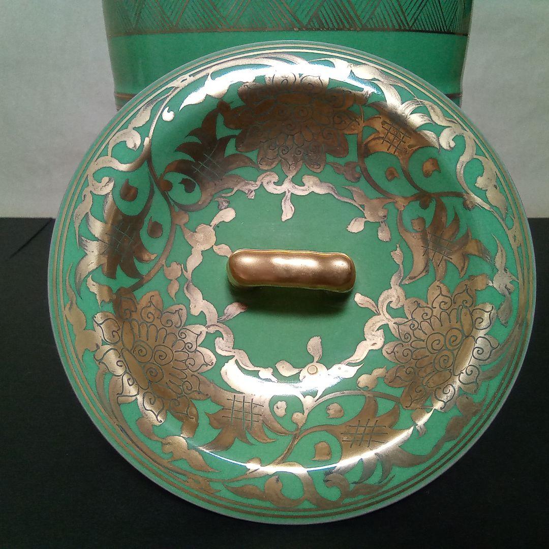 皆具　緑地金襴手　祥堂