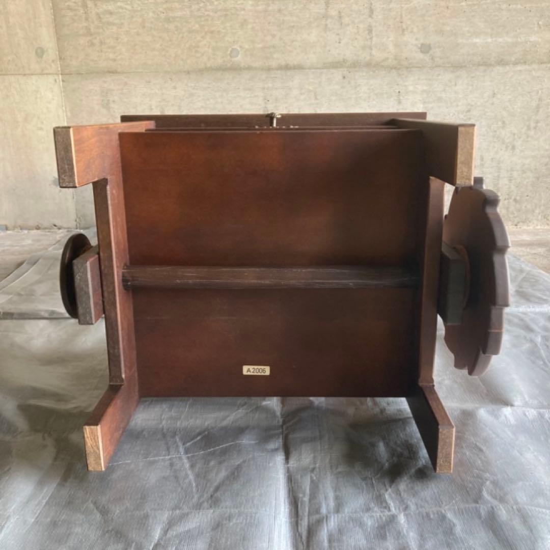 オールドカリモク ラック キャビネット 飾り棚 滑車 木製 レア 希少 レトロ