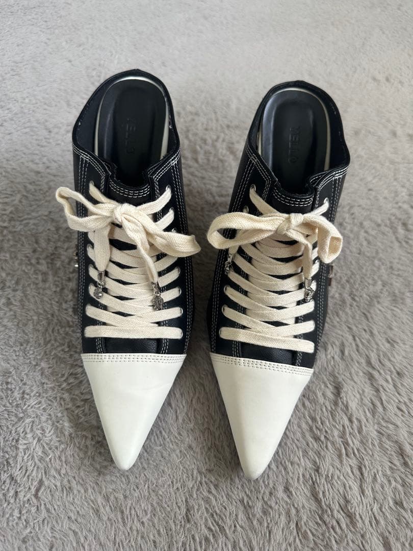 YELLO スニーカーミュールヒールブラックXL