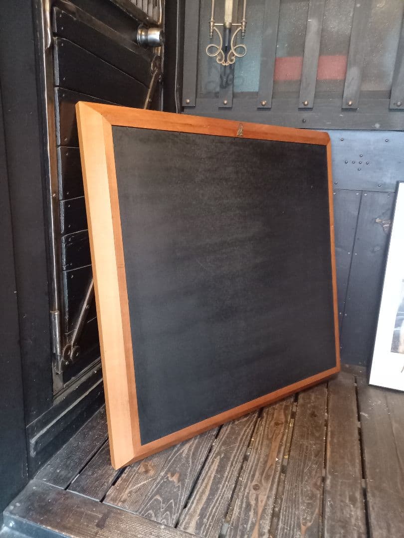 デンマーク　チーク　無垢材　アート　スクェア　フレーム　大型　ウォール　ミラー