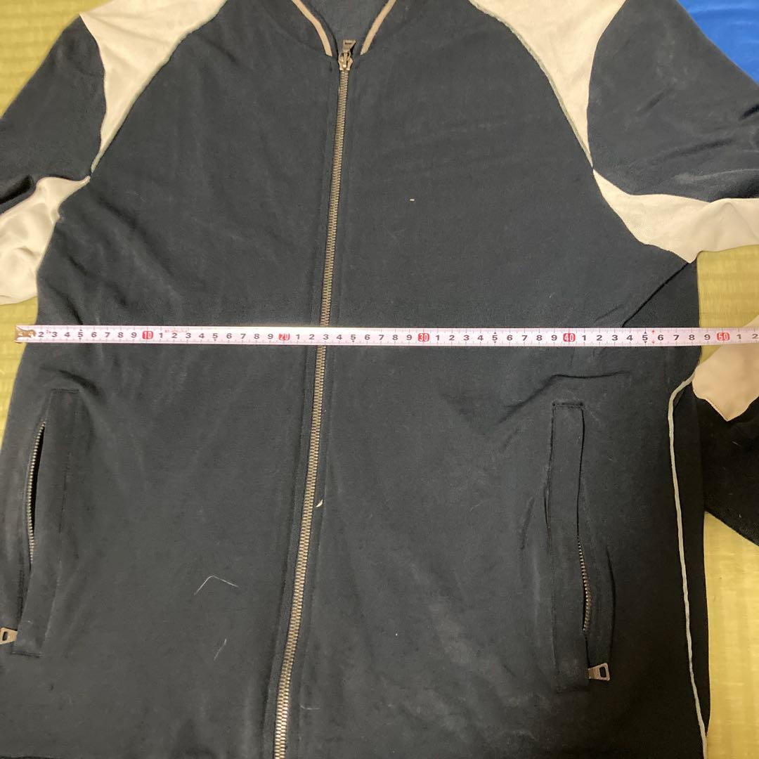 PRADA ジップアップジャケット ネイビー/ホワイト