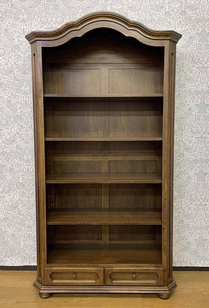 オーク無垢材 本棚 ブックケース 木製 ルーマニア製 起立木工 ヴィンテージ