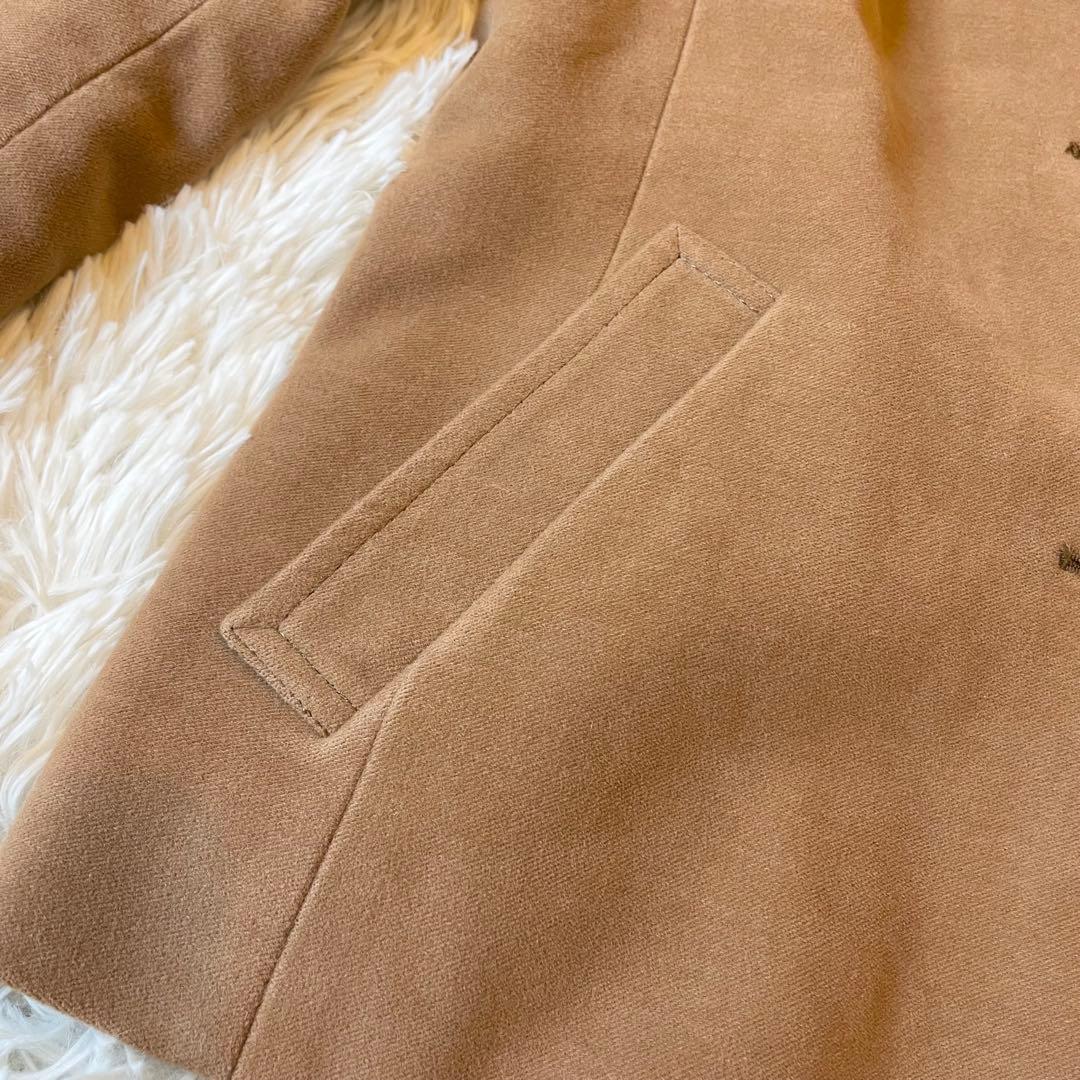 美品✨バーバリー ロンドン L相当 ウールコート 上質ショートコート レザー切替