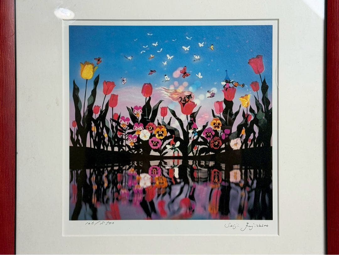 藤城　清治　四季の詩　花と少女