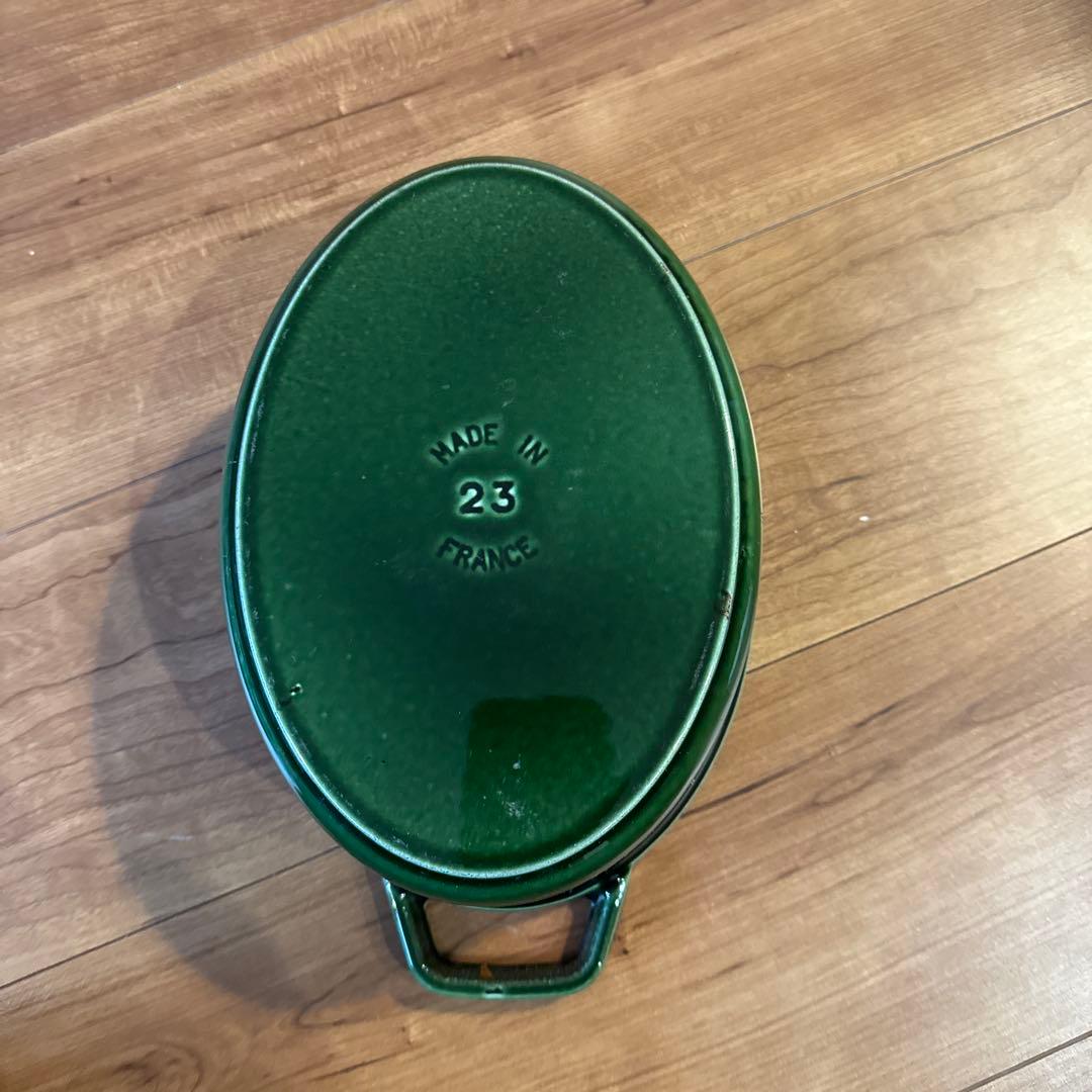 staub ストウブ　ピコ　ココットオーバル　23cm バジルグリーン