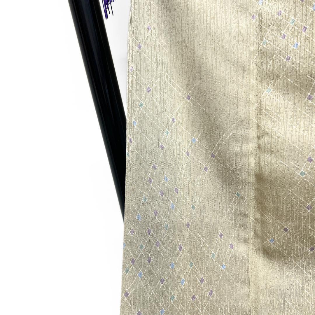 小紋　洗える着物　変わり格子　流線　網目　着物　123b d ms