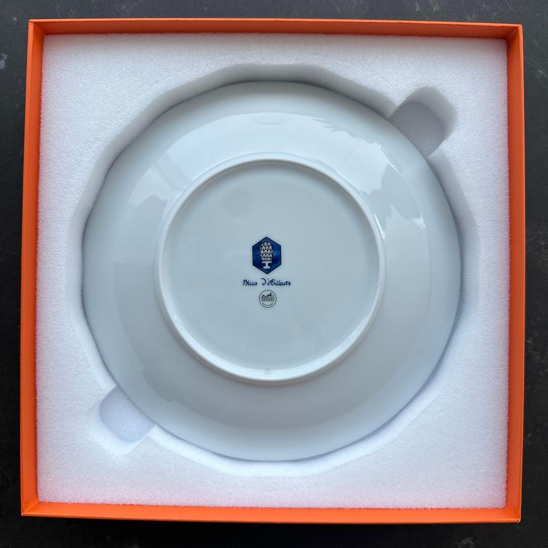 HERMES エルメス【未使用】デザートプレート 21cmブルー ダイユール