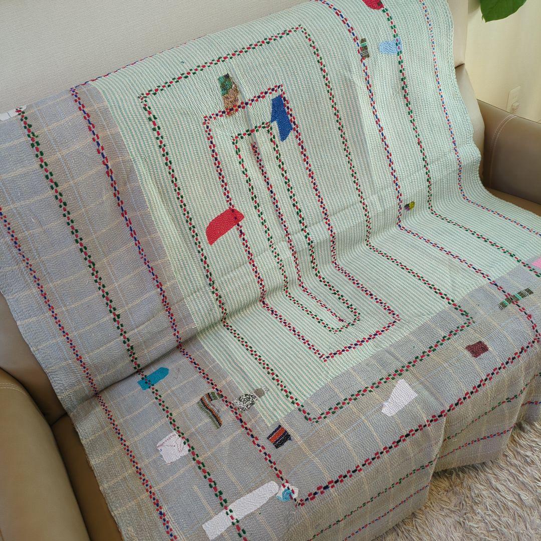 ビンテージカンタキルト ラリーキルト エスニックインテリア ソファカバー778